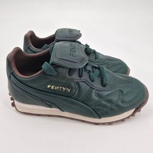 Puma Fenty x Avanty L Dark Myrtle Green Kids Sneakers Size 2C NWOB